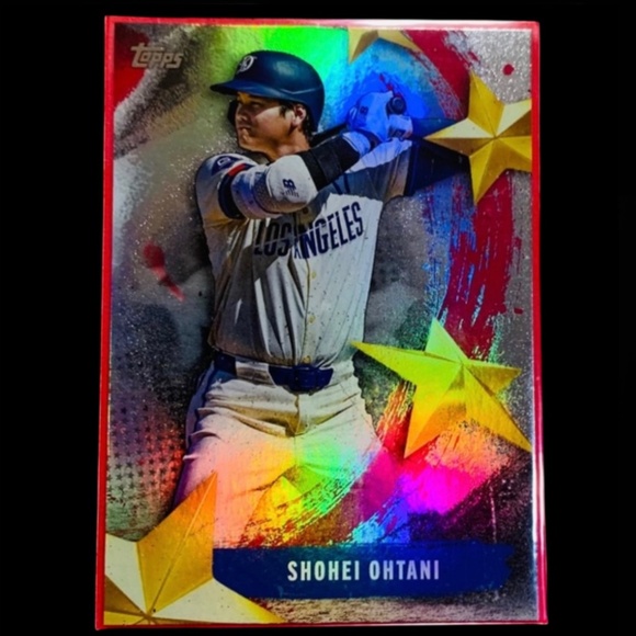 Topps Other - 🔥⚾️ Shohei Ohtani Baseball Card Topps Foil Refractor Holo - Los Angeles Dodgers